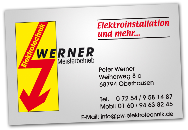 Peter Werner Elektrotechnik | Elektroinstallation und mehr...